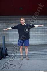 Whole Body Man T poses White Casual Slim Standing Street photo references